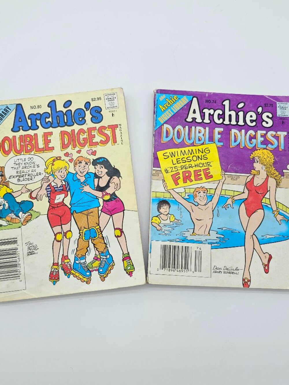 Archie Comics Double Digest, No. 74, No. 80, 1994 - 1995 (lot 2)